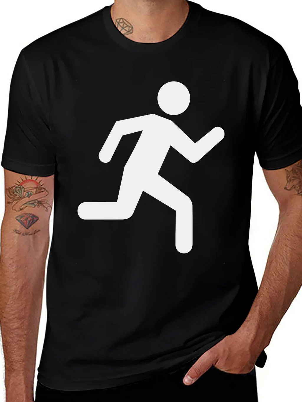 Black Running Man Graphic Tee product image 1