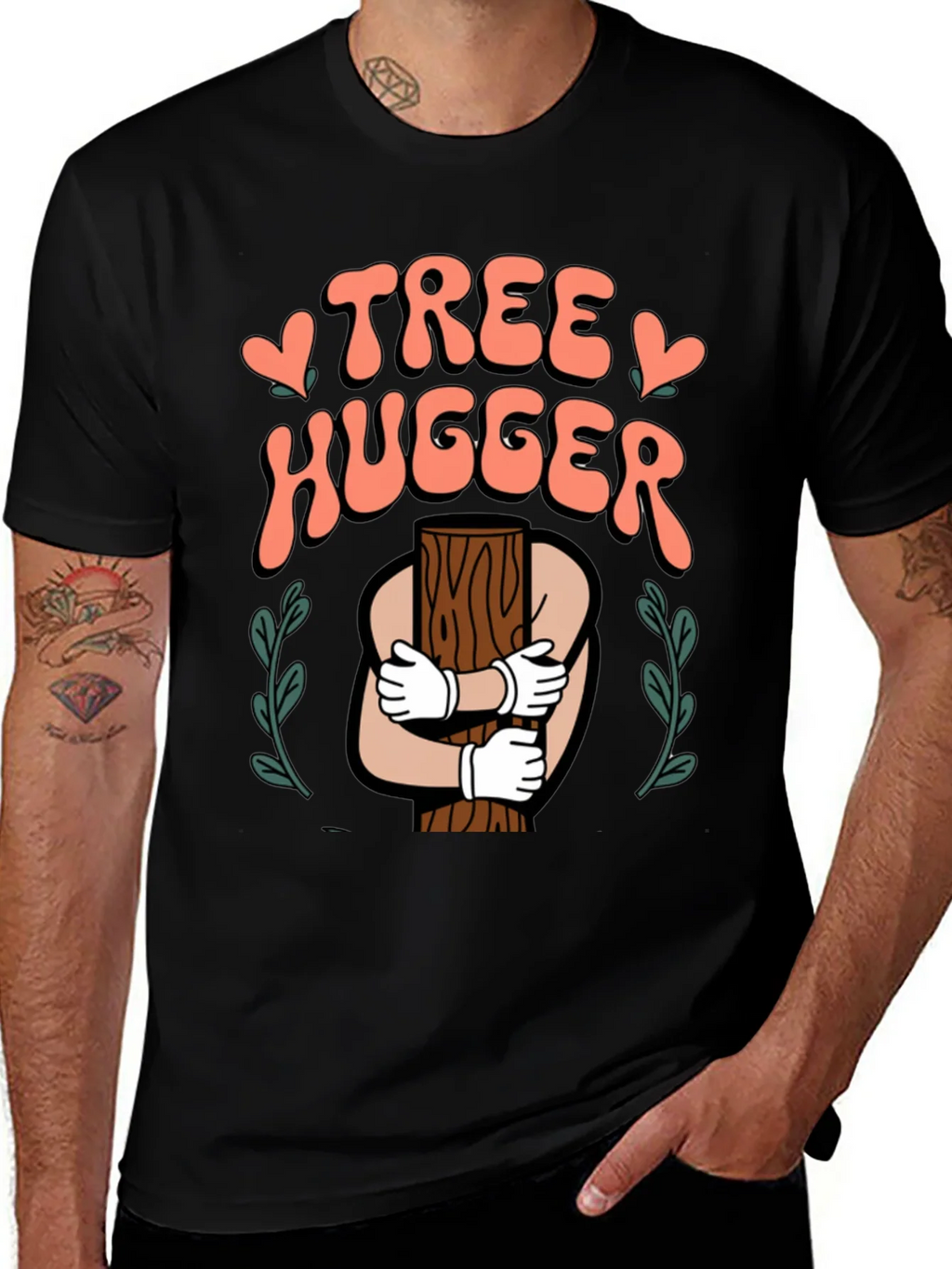 Tree Hugger Graphic T-Shirt - Nature Lover Tee product image 1