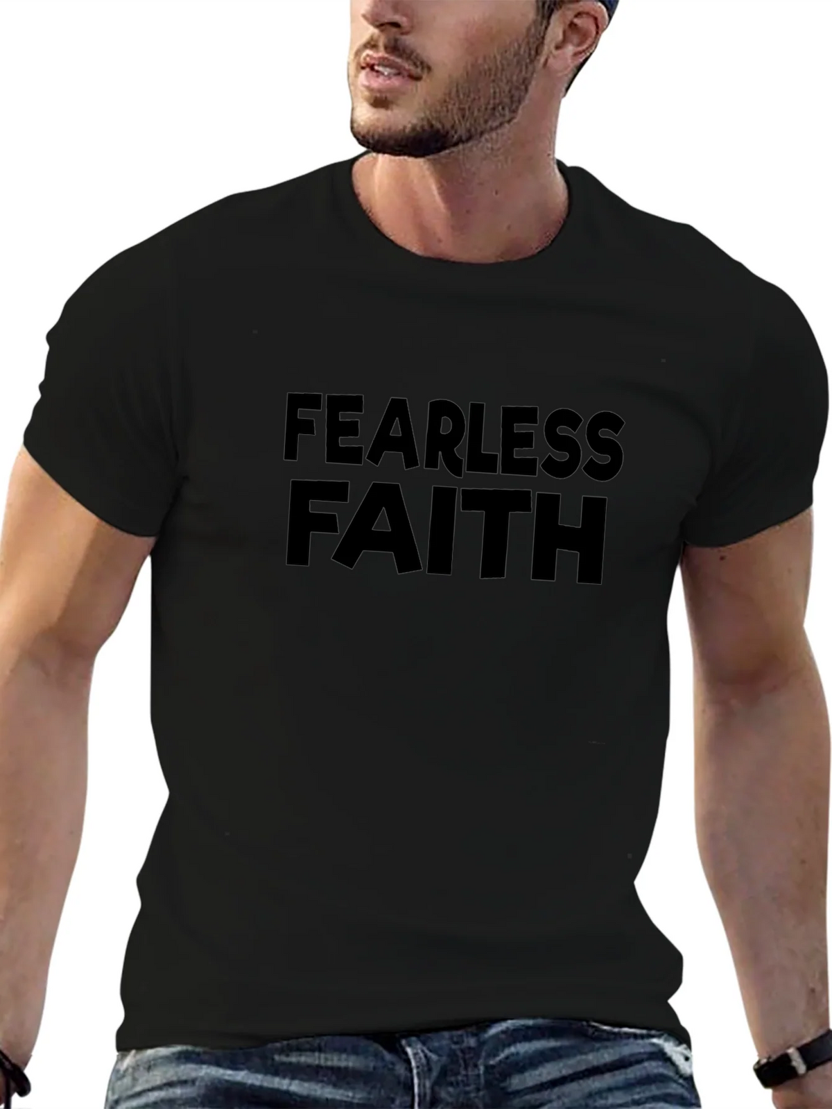 Fearless Faith Black Graphic T-Shirt product image 6
