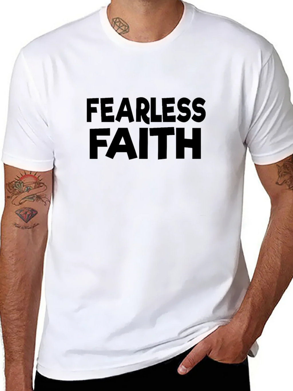Fearless Faith Black Graphic T-Shirt product image 7