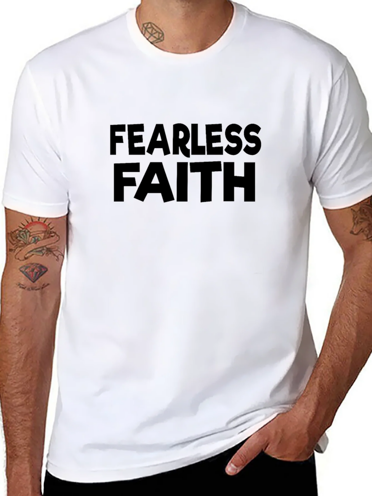 Fearless Faith Black Graphic T-Shirt product image 7