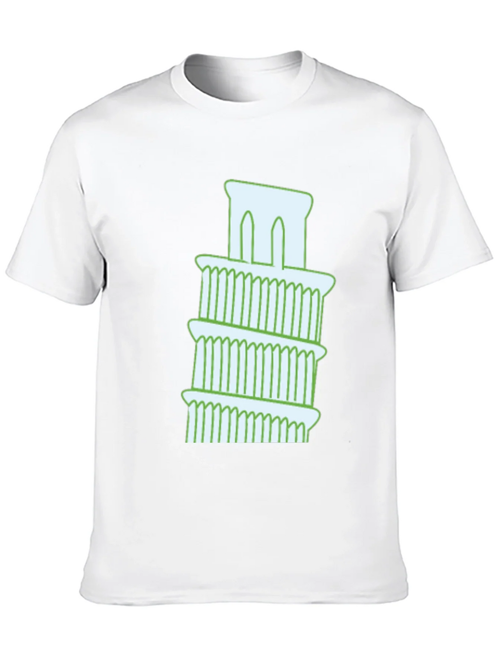 Leaning Tower Graphic Tee - Black Cotton T-Shirt product image 9