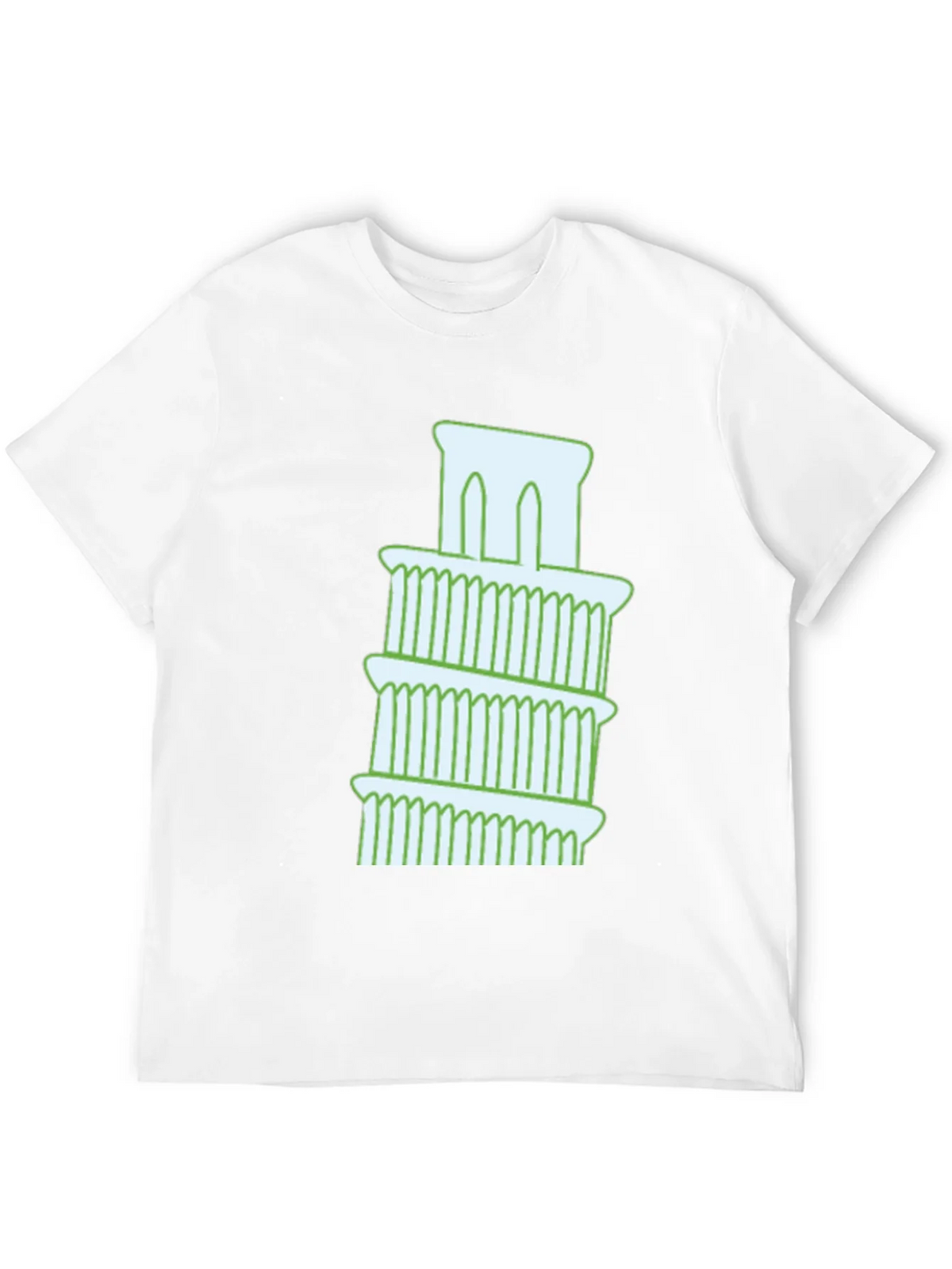 Leaning Tower Graphic Tee - Black Cotton T-Shirt product image 11