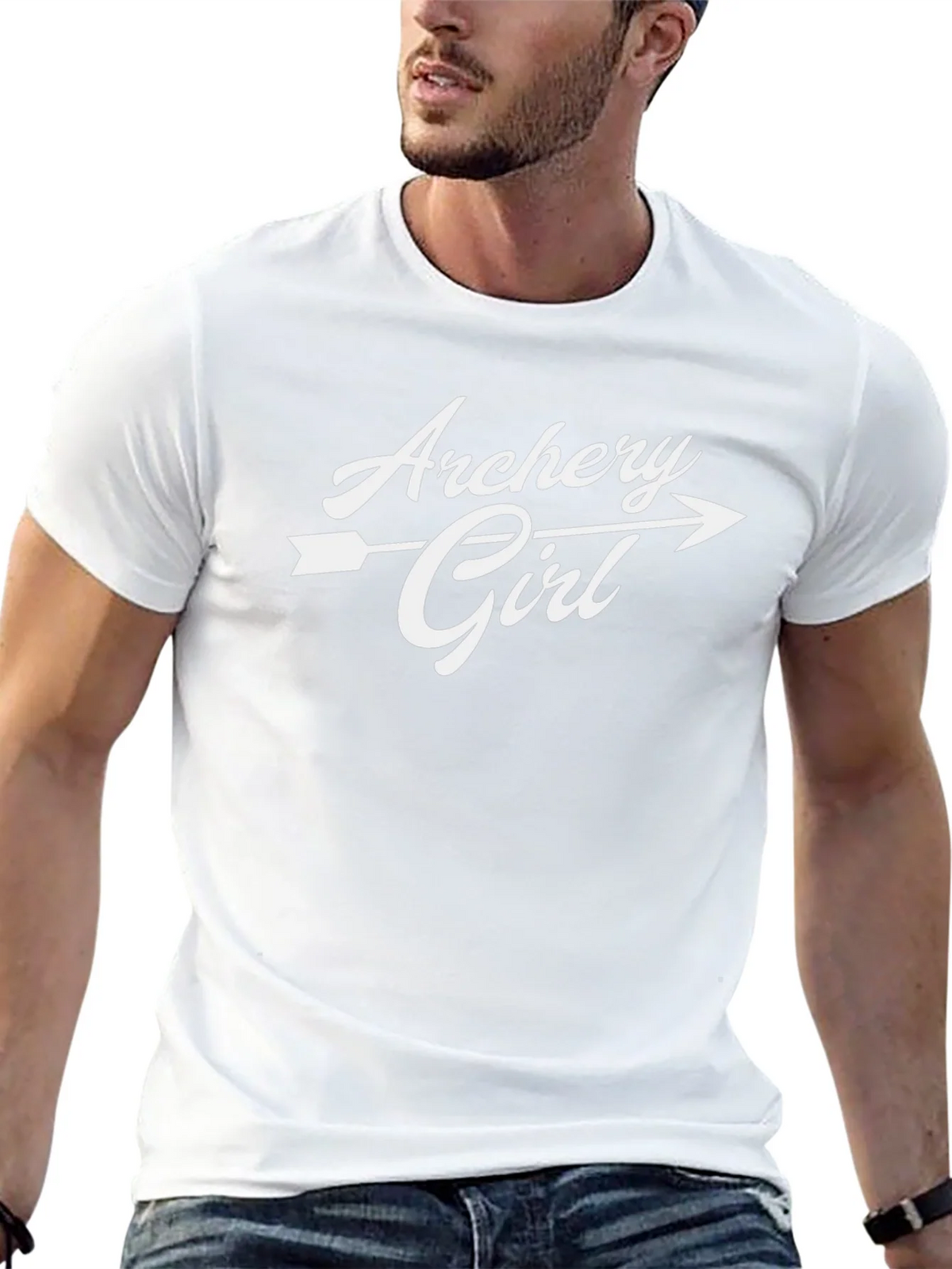 Archery Girl T-Shirt - Black Casual Graphic Tee product image 12