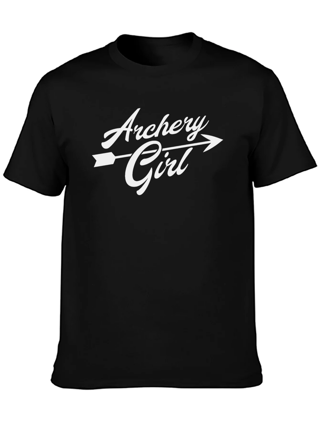 Archery Girl T-Shirt - Black Casual Graphic Tee product image 3