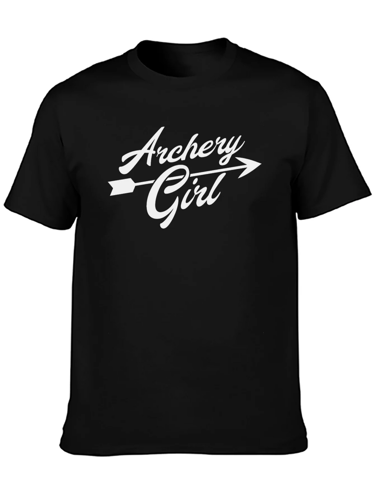Archery Girl T-Shirt - Black Casual Graphic Tee product image 3