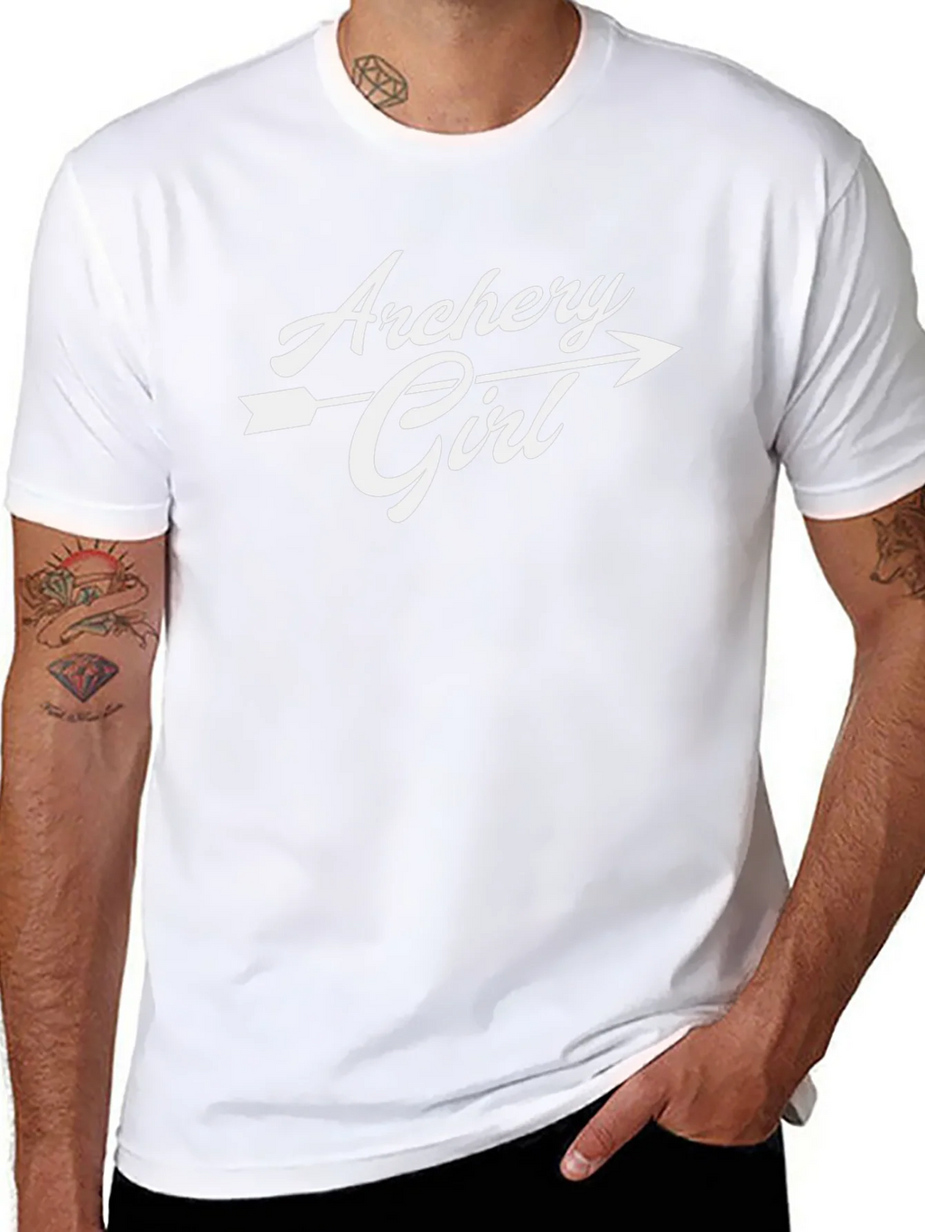 Archery Girl T-Shirt - Black Casual Graphic Tee product image 7