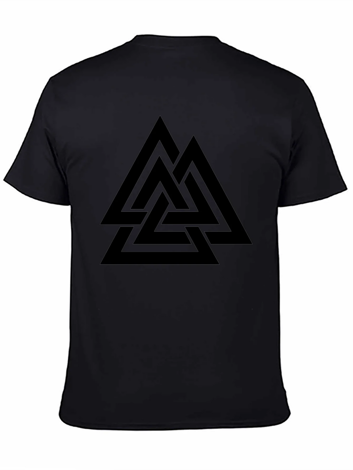 Valknut Black T-Shirt - Norse Viking Symbol product image 4