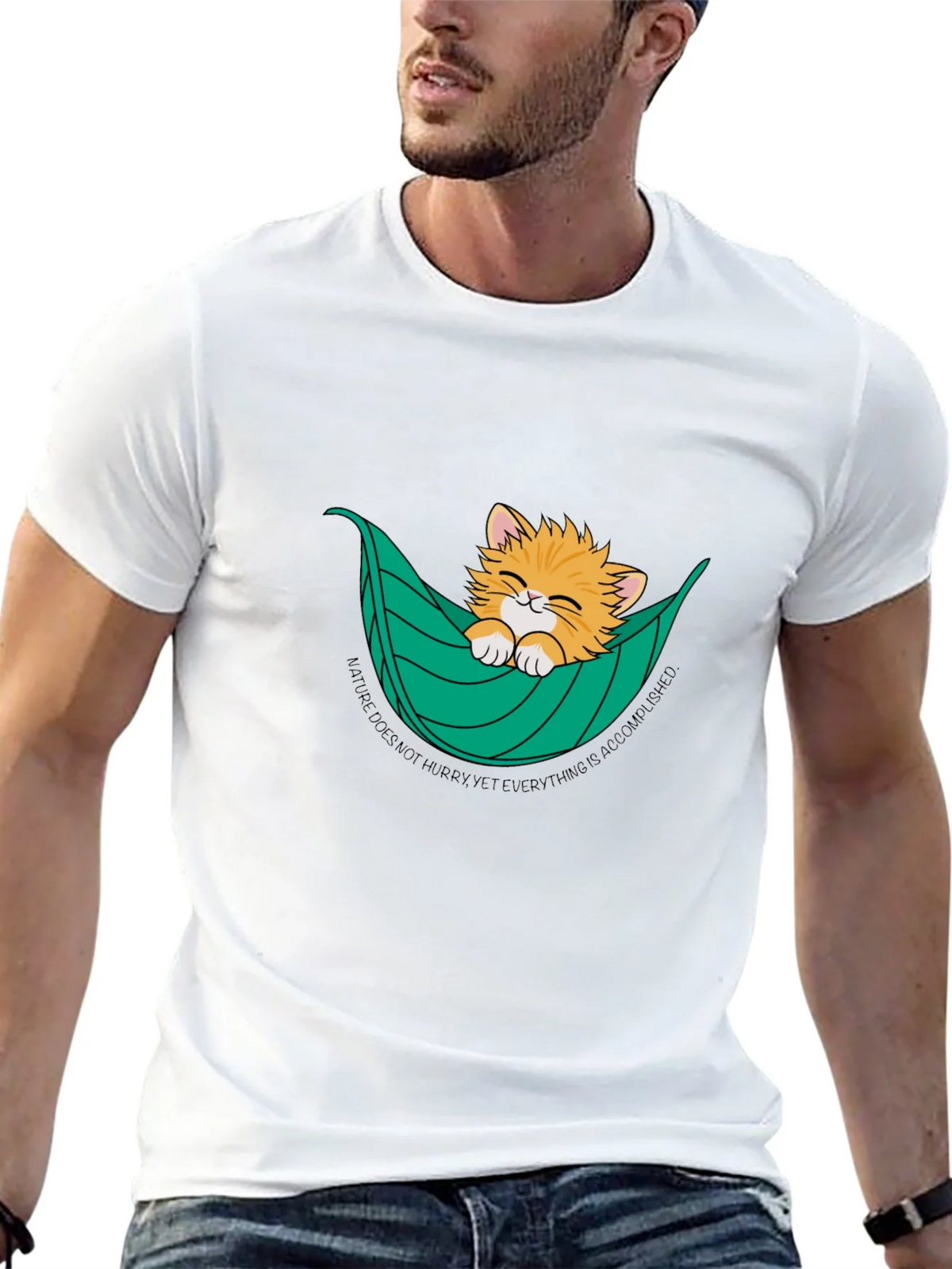 Cat in Hammock T-Shirt - Nature Does Not Hurry Tee product image 12