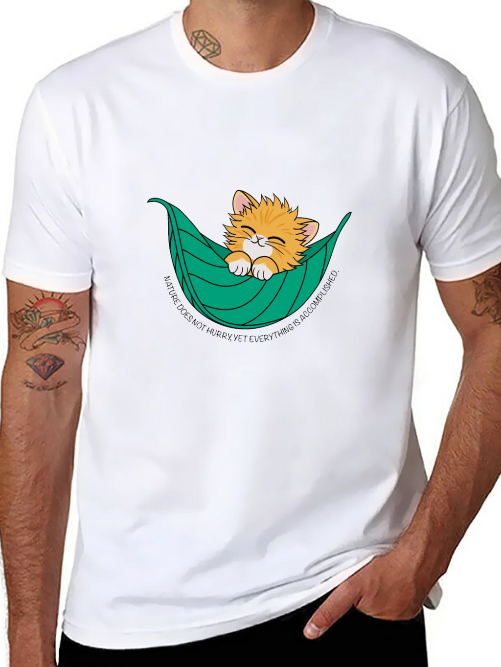 Cat in Hammock T-Shirt - Nature Does Not Hurry Tee product image 7