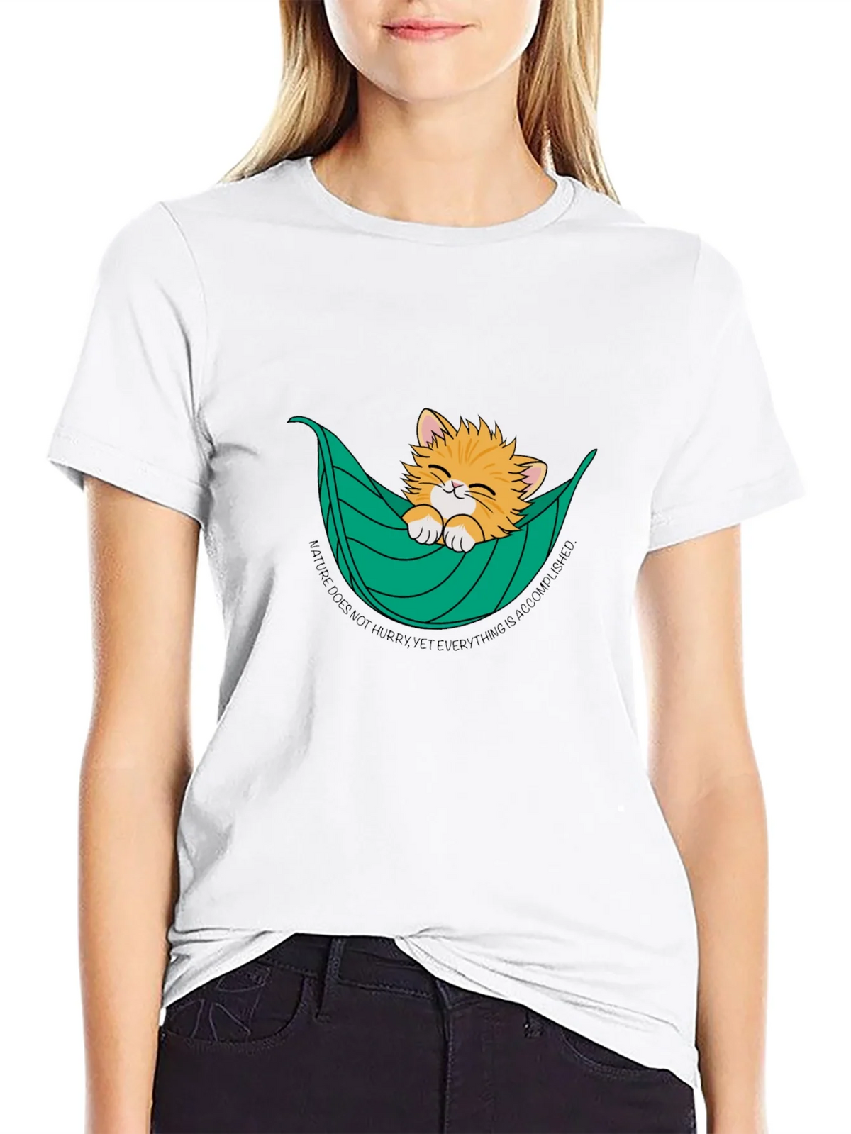 Cat in Hammock T-Shirt - Nature Does Not Hurry Tee product image 8