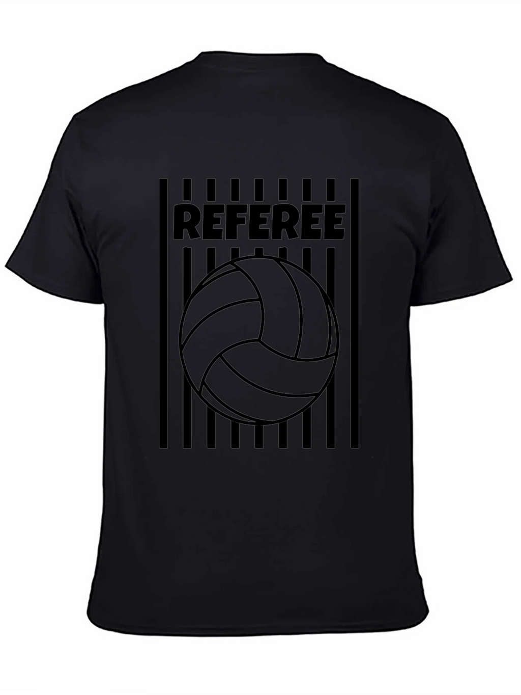 Referee Volleyball T-Shirt - Black Graphic Tee product image 4