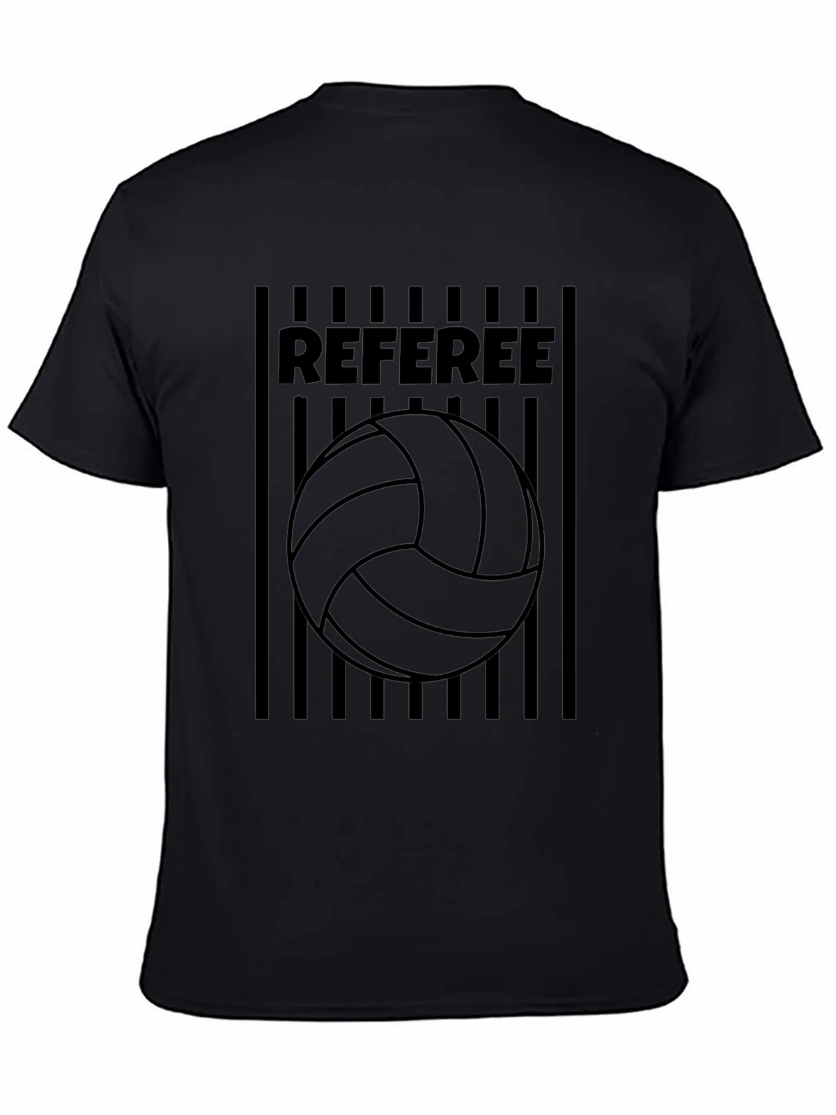 Referee Volleyball T-Shirt - Black Graphic Tee product image 4