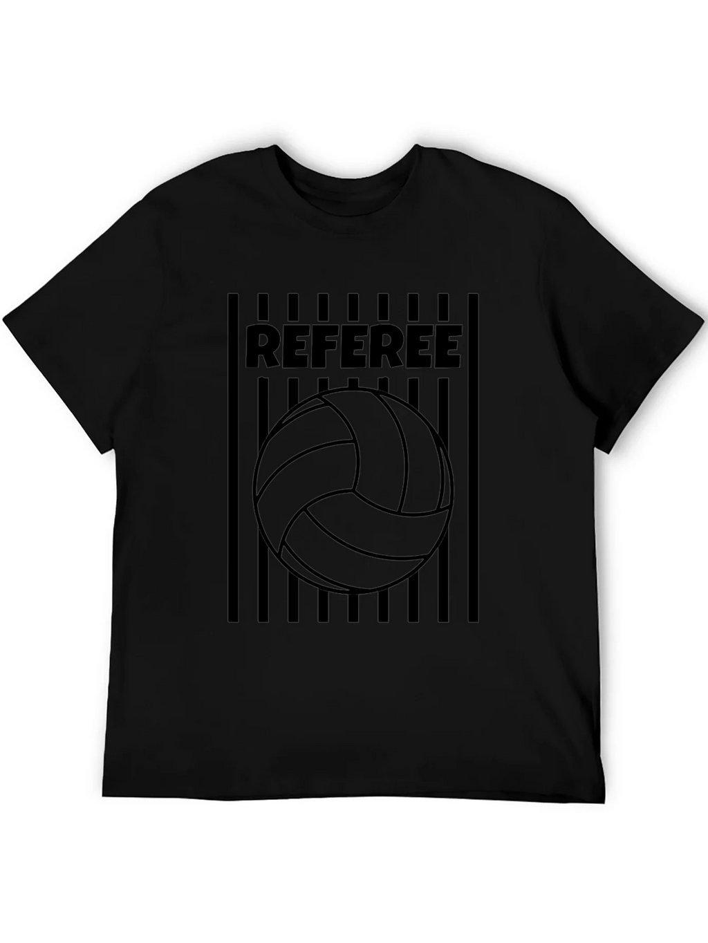 Referee Volleyball T-Shirt - Black Graphic Tee product image 5