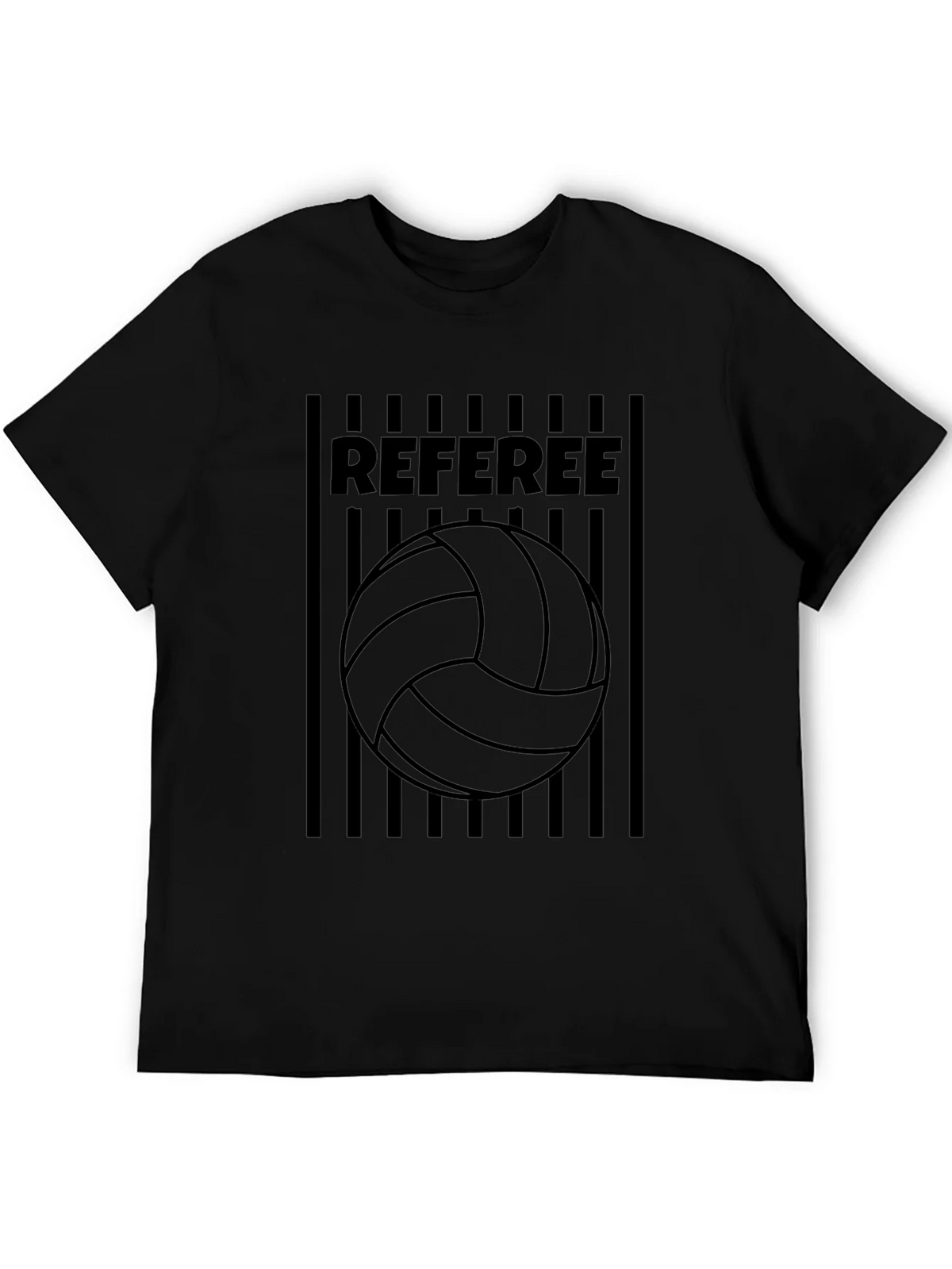 Referee Volleyball T-Shirt - Black Graphic Tee product image 5