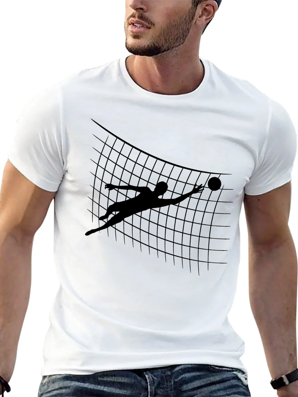Volleyball Silhouette Graphic Tee - Black product image 12
