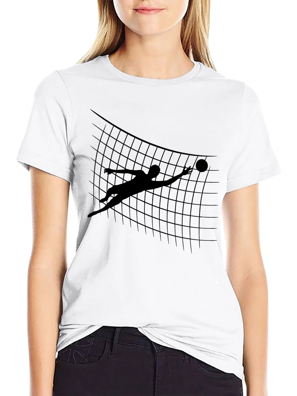 Volleyball Silhouette Graphic Tee - Black product image 8