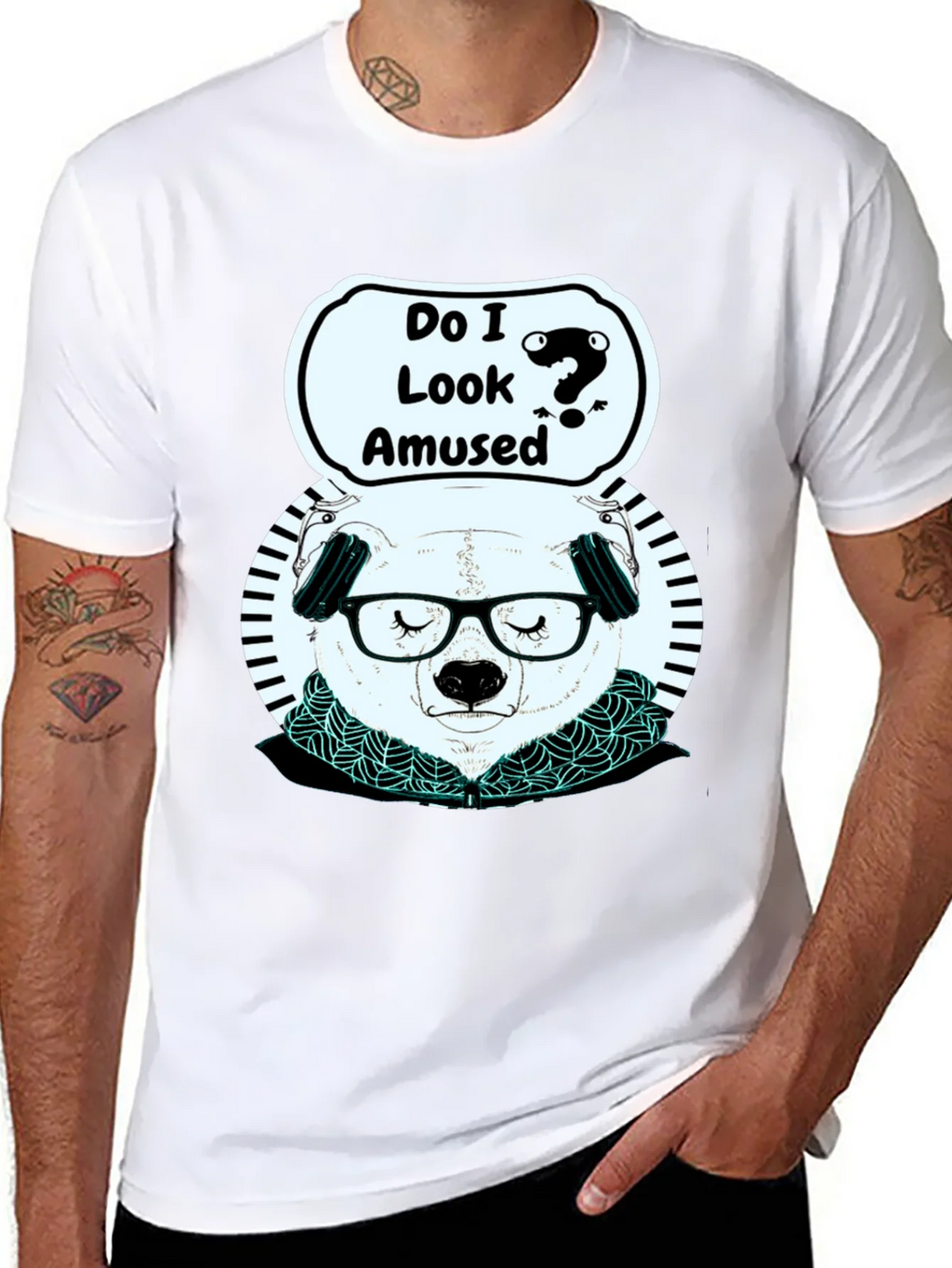 Amused Panda Graphic T-Shirt product image 7