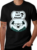 Amused Panda Graphic T-Shirt product image 1