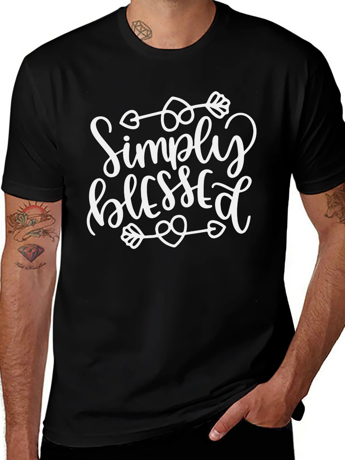 Simply Blessed Black Tee product image 1