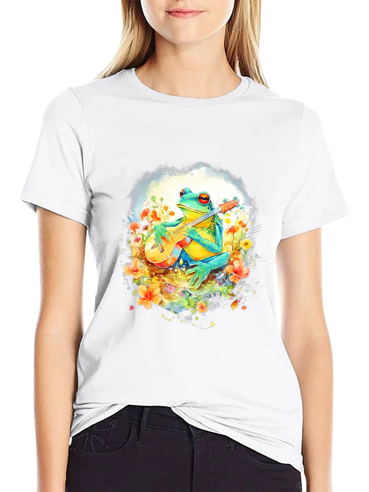Frog Guitarist T-Shirt - Musical Amphibian Tee product image 8