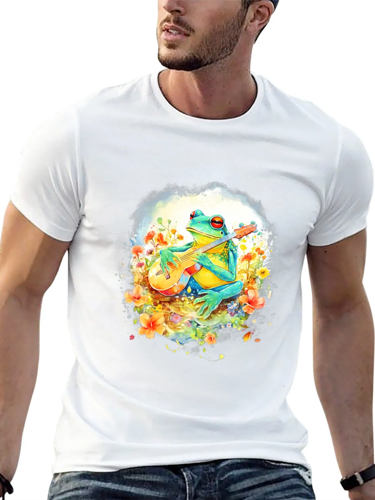 Frog Guitarist T-Shirt - Musical Amphibian Tee product image 12