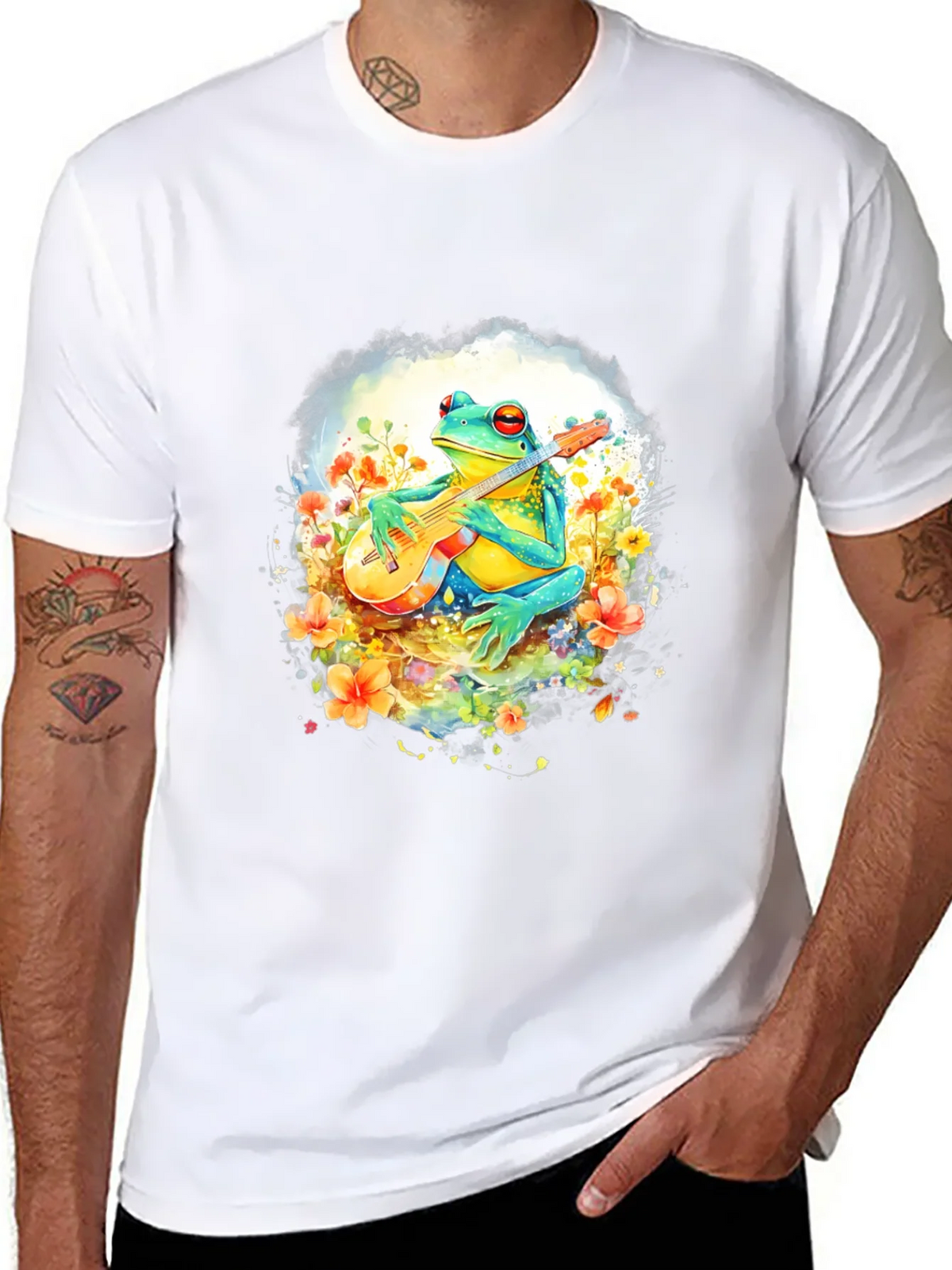 Frog Guitarist T-Shirt - Musical Amphibian Tee product image 7