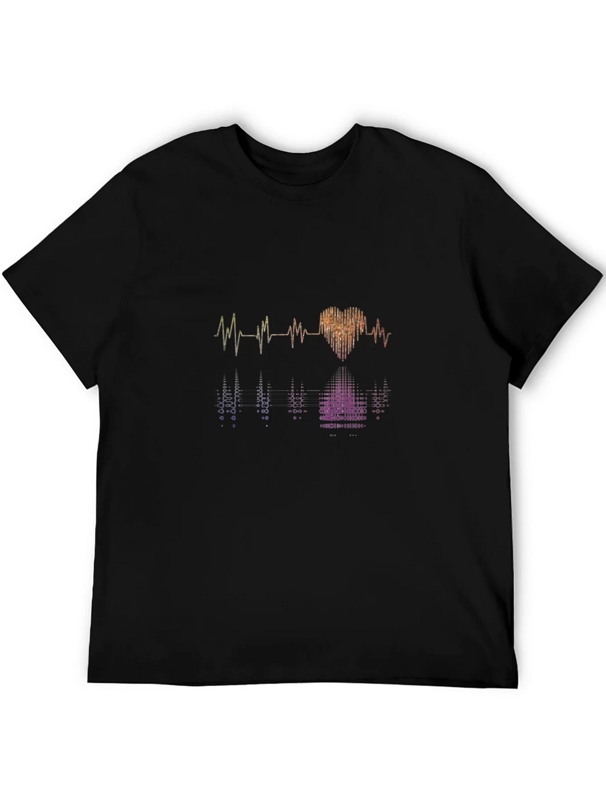 Heartbeat Graphic Tee - Stylish Black Cotton T-Shirt product image 5
