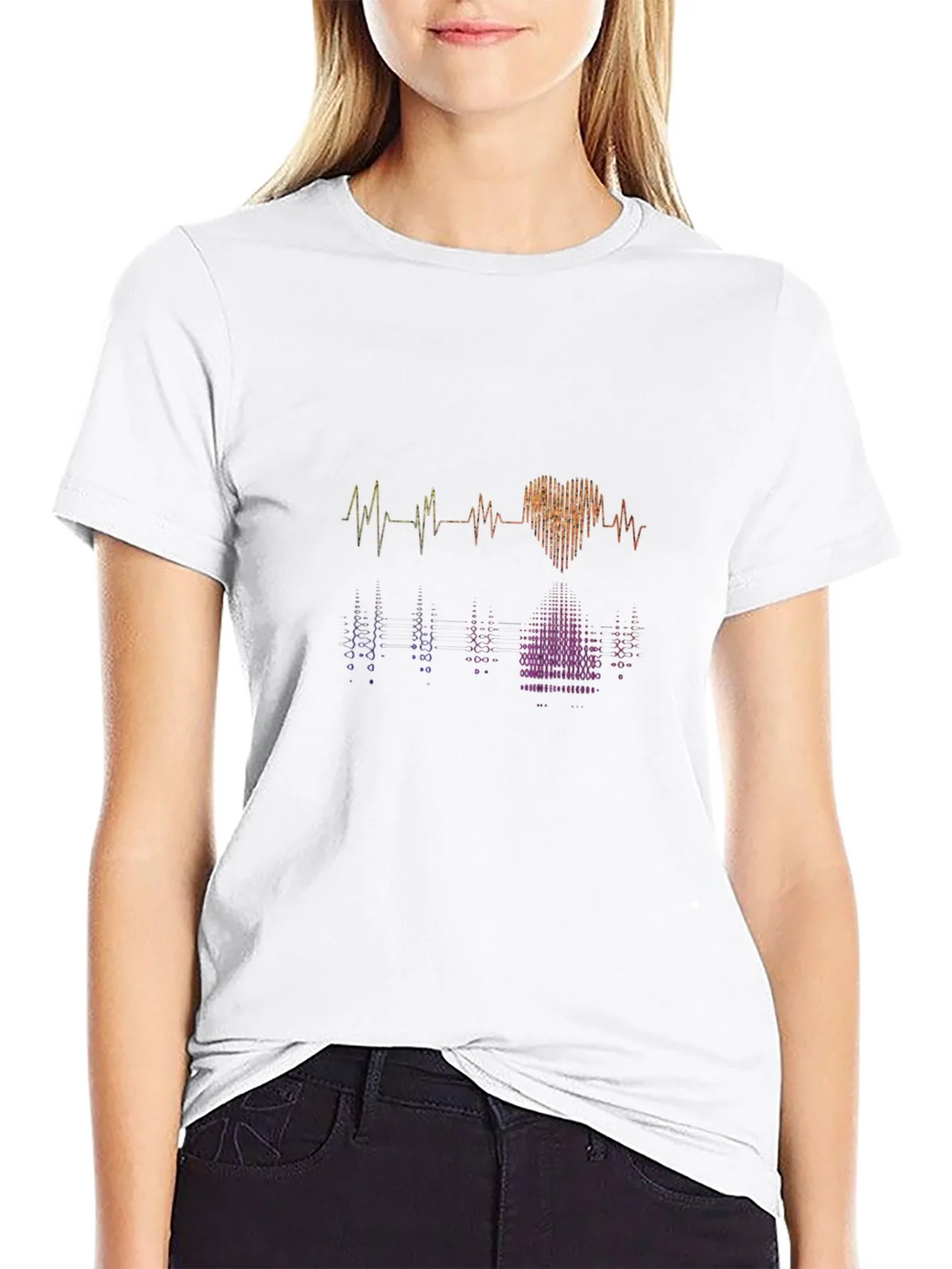 Heartbeat Graphic Tee - Stylish Black Cotton T-Shirt product image 8