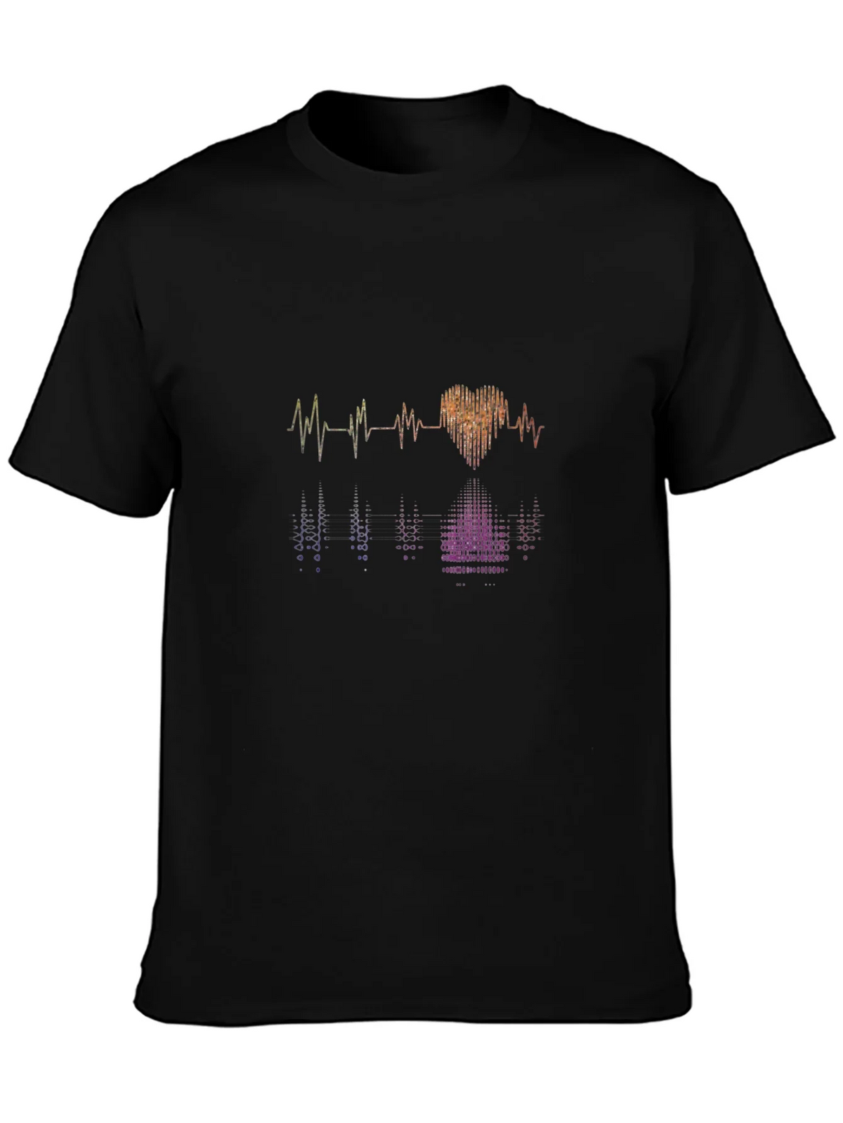 Heartbeat Graphic Tee - Stylish Black Cotton T-Shirt product image 3