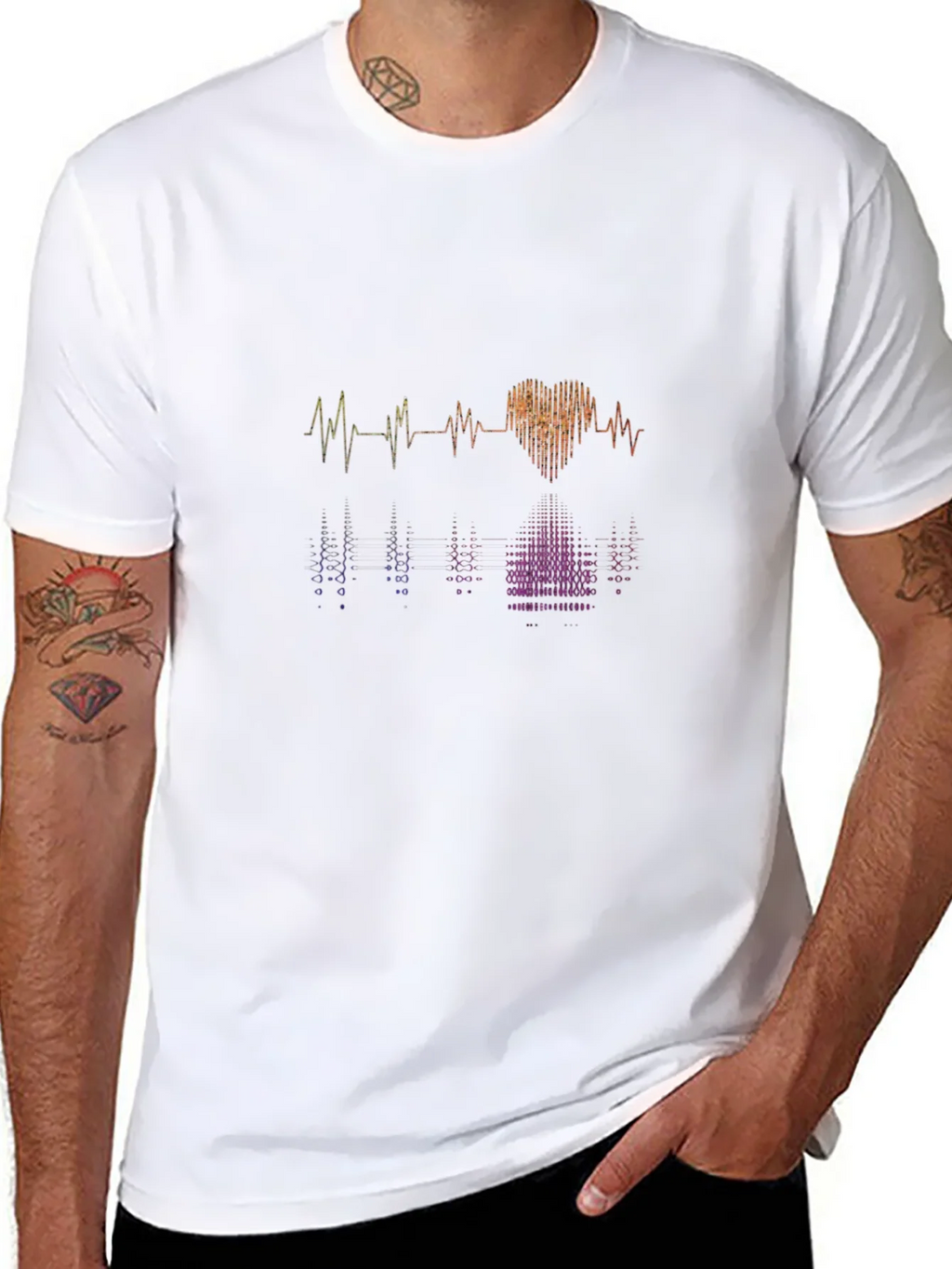 Heartbeat Graphic Tee - Stylish Black Cotton T-Shirt product image 7