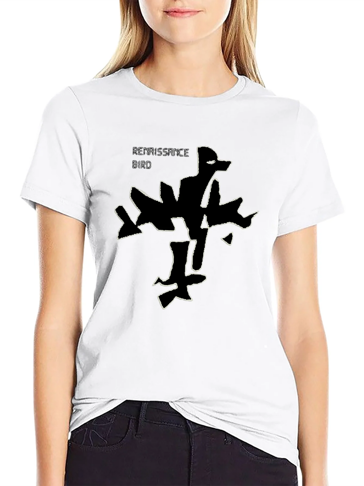 Renaissance Bird Graphic Tee - Black Cotton T-Shirt product image 8