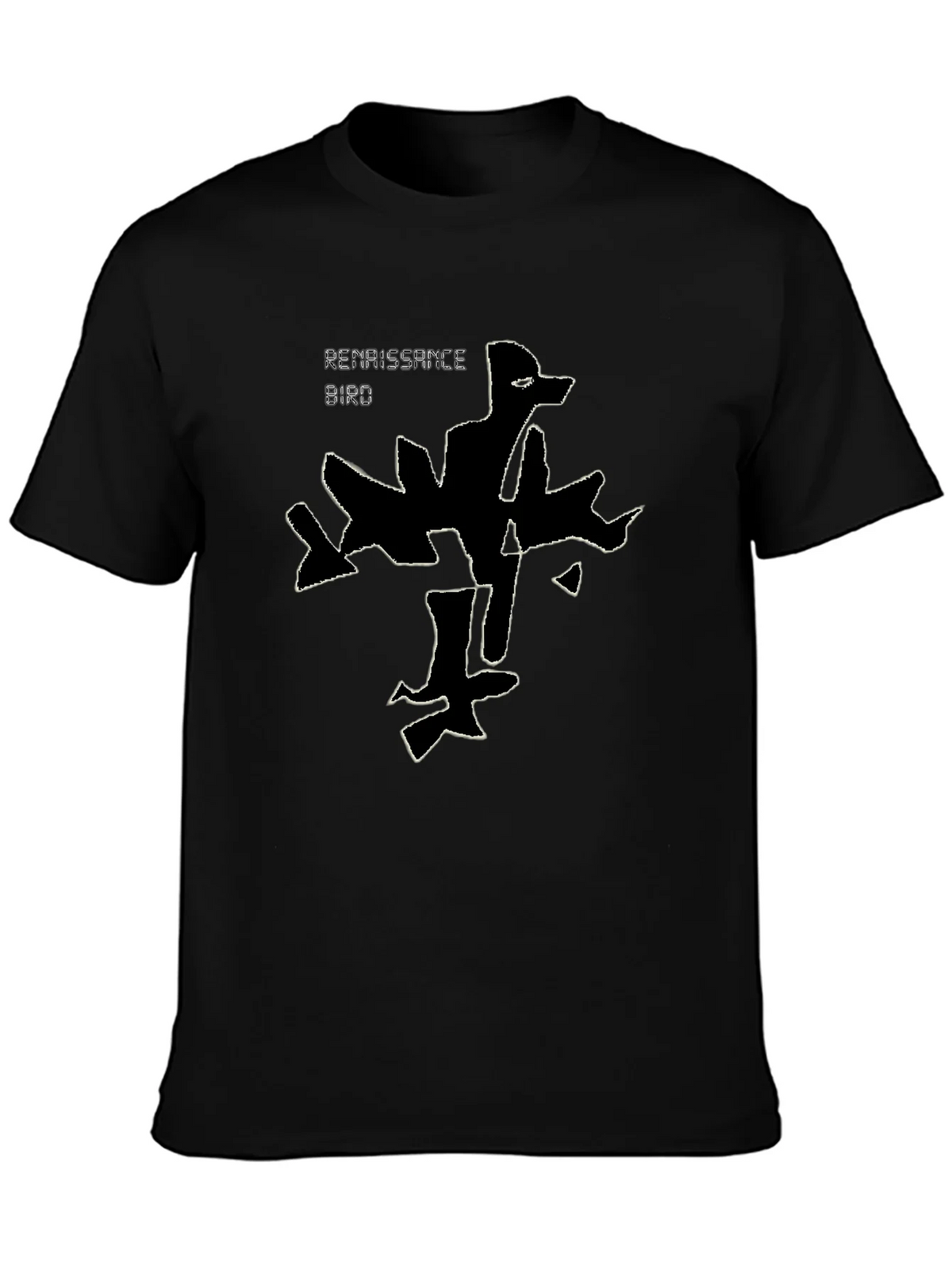 Renaissance Bird Graphic Tee - Black Cotton T-Shirt product image 3