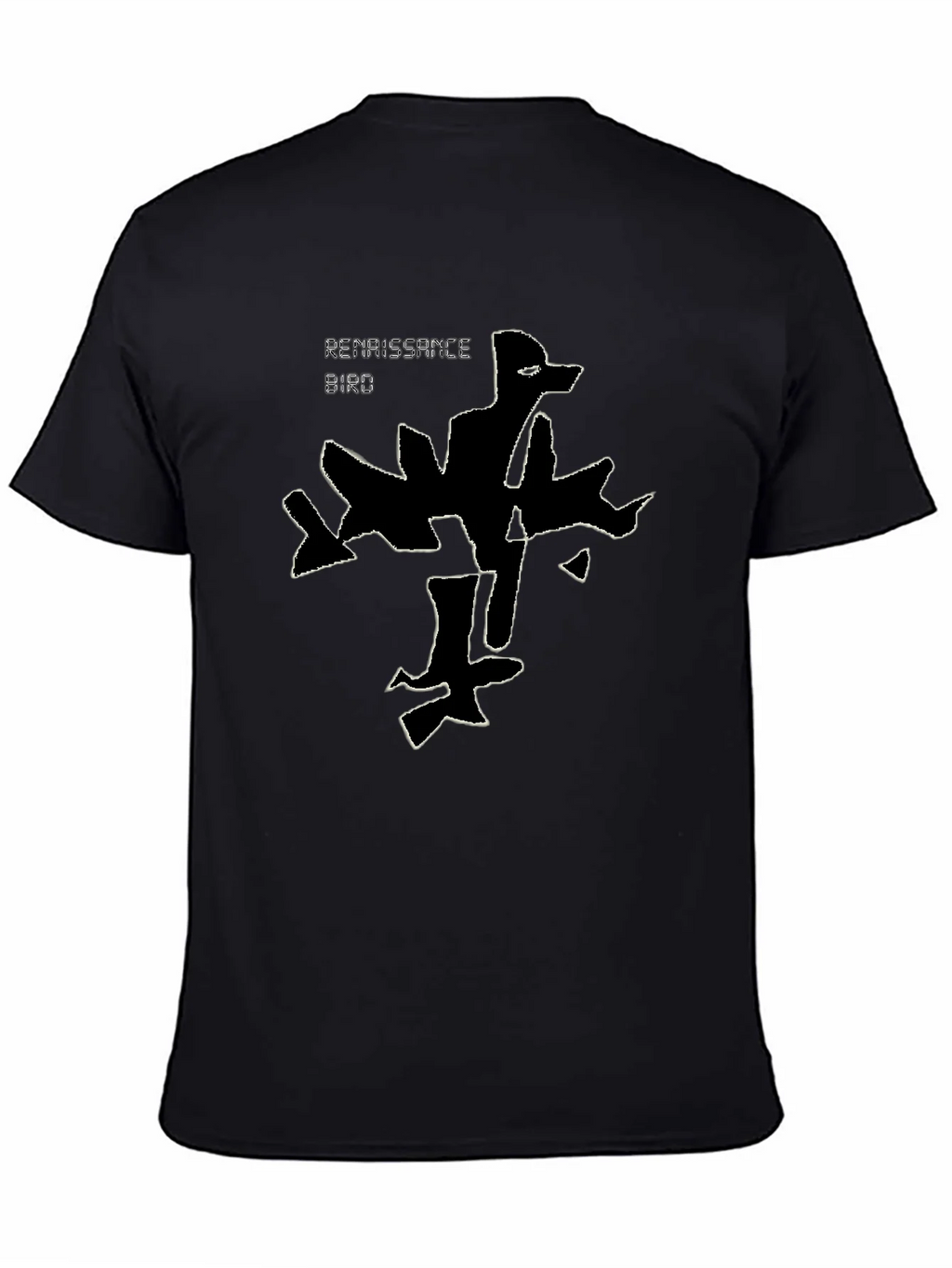 Renaissance Bird Graphic Tee - Black Cotton T-Shirt product image 4