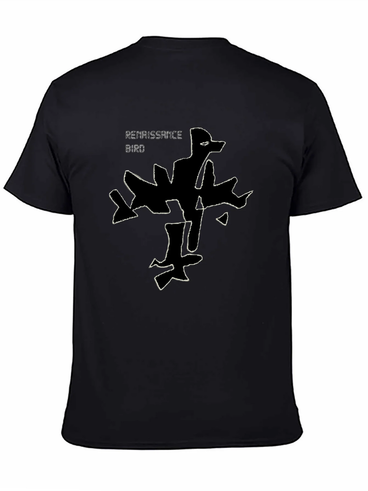 Renaissance Bird Graphic Tee - Black Cotton T-Shirt product image 4