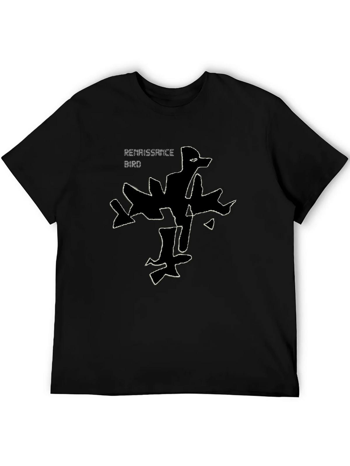 Renaissance Bird Graphic Tee - Black Cotton T-Shirt product image 5