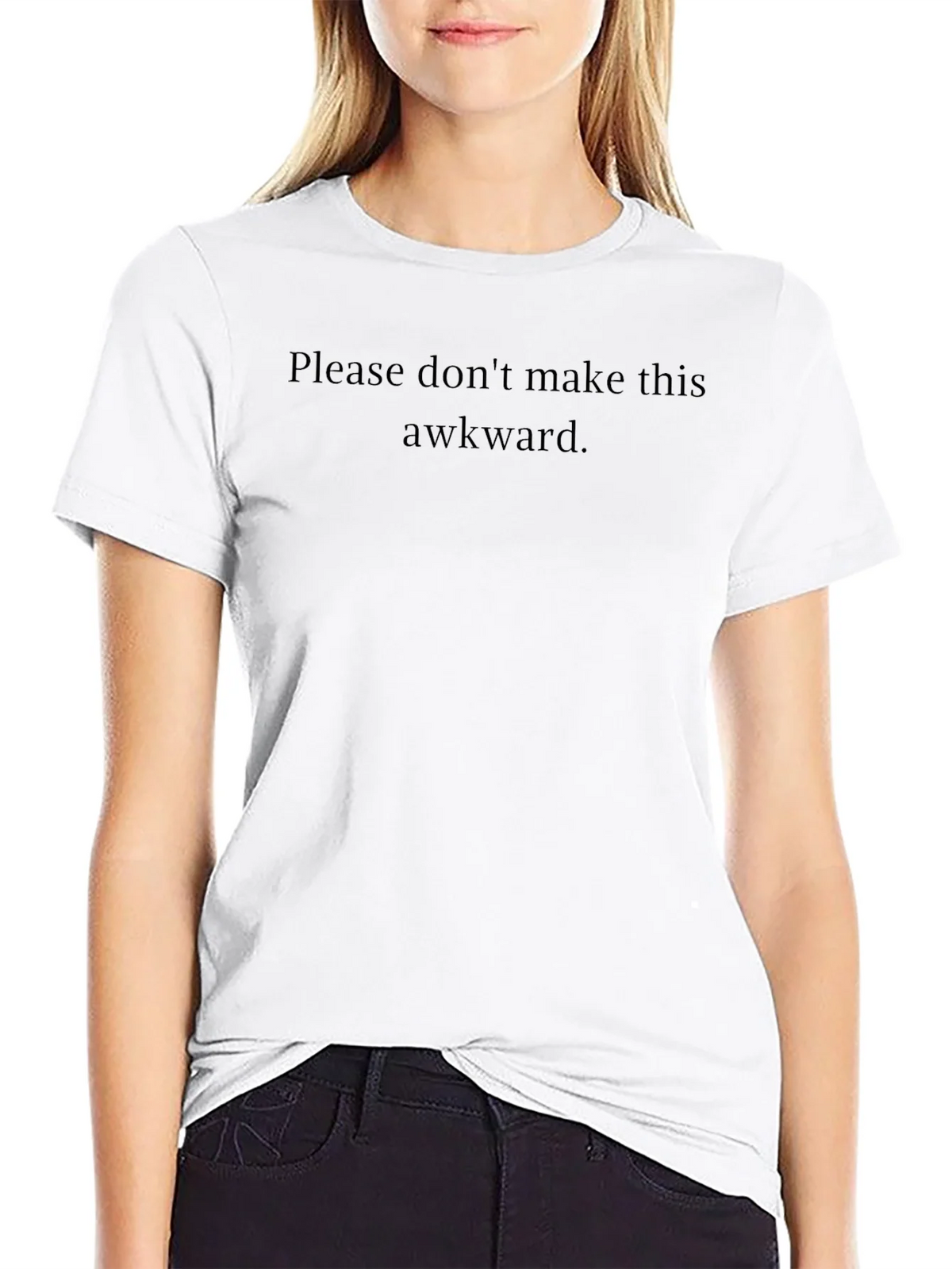 Awkward Statement Tee - Soft Black Crew Neck product image 8
