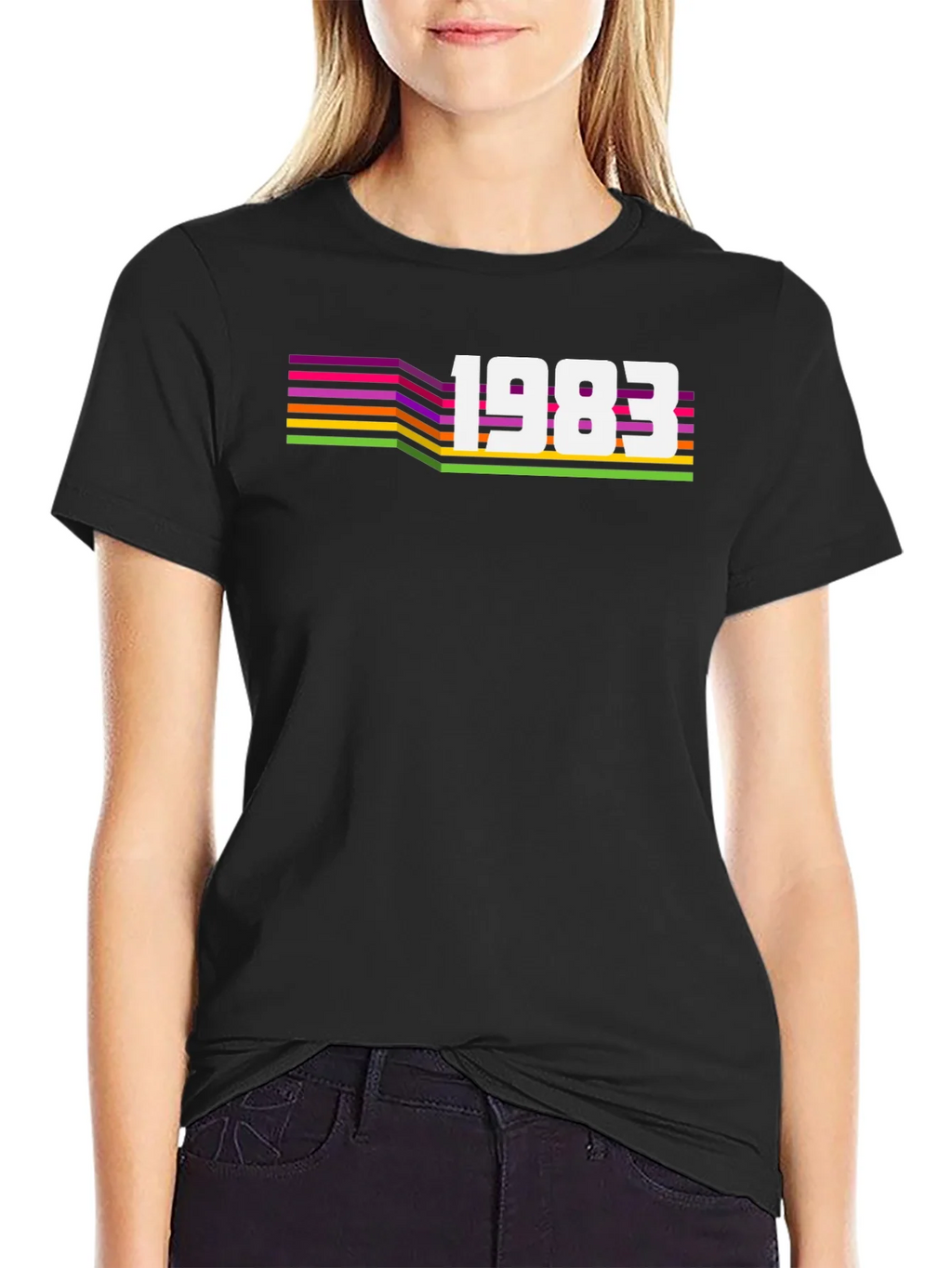 Retro 1983 Graphic Tee - Black product image 2