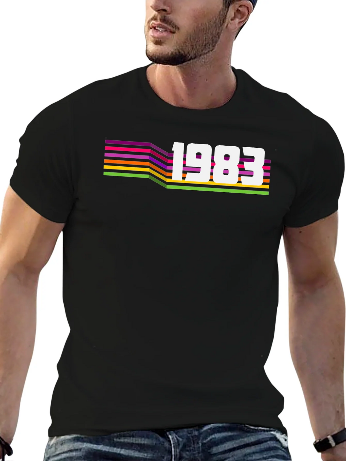 Retro 1983 Graphic Tee - Black product image 6