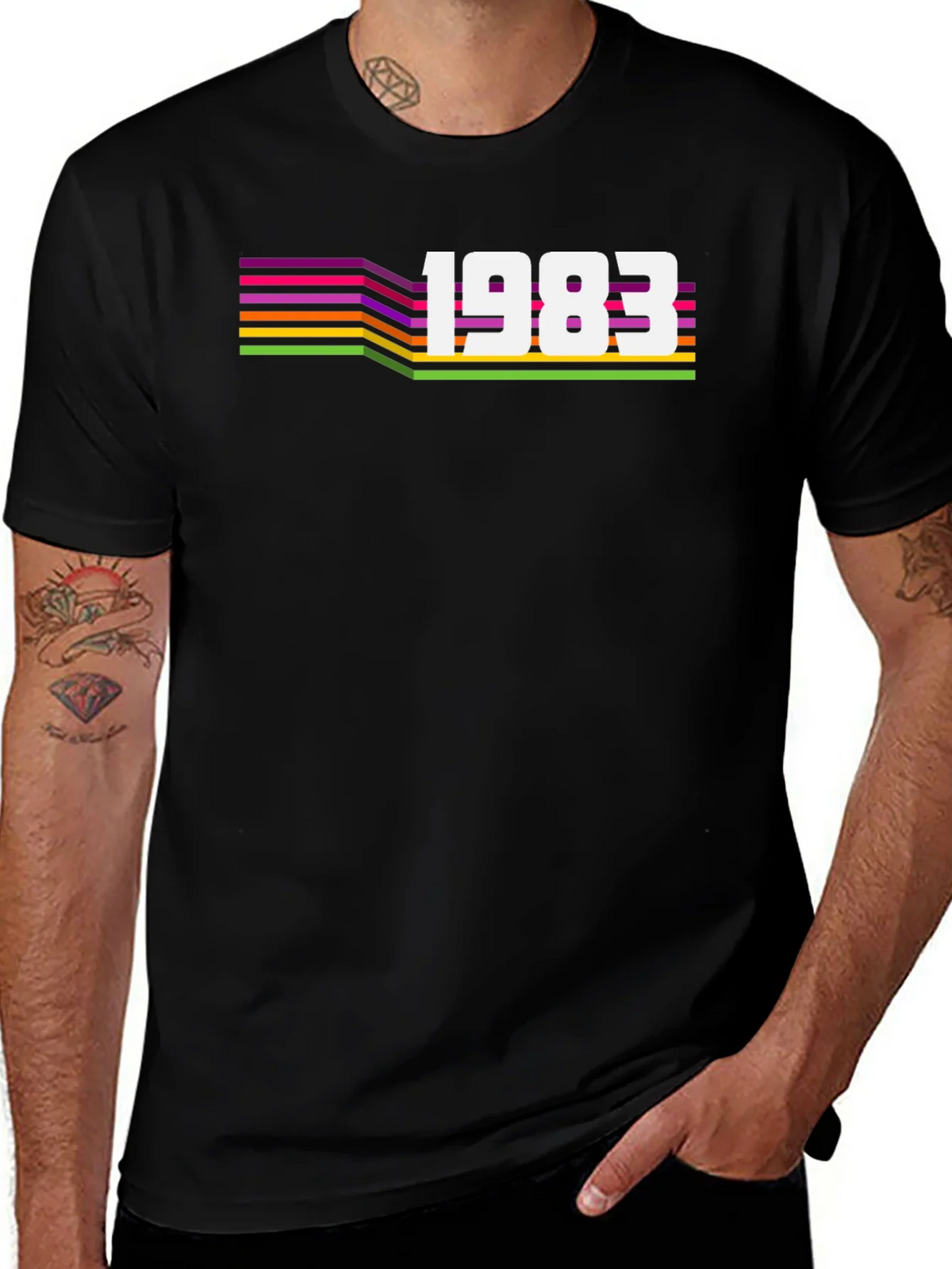 Retro 1983 Graphic Tee - Black product image 1