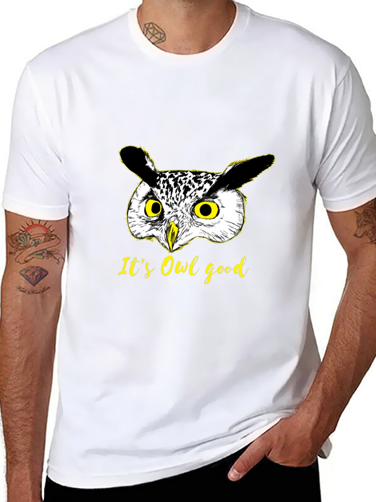 Funny Owl Graphic T-Shirt - Its Good! product image 7