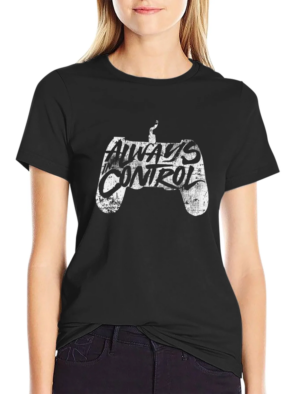 Always Control Gamer T-Shirt - Black Cotton Tee product image 2