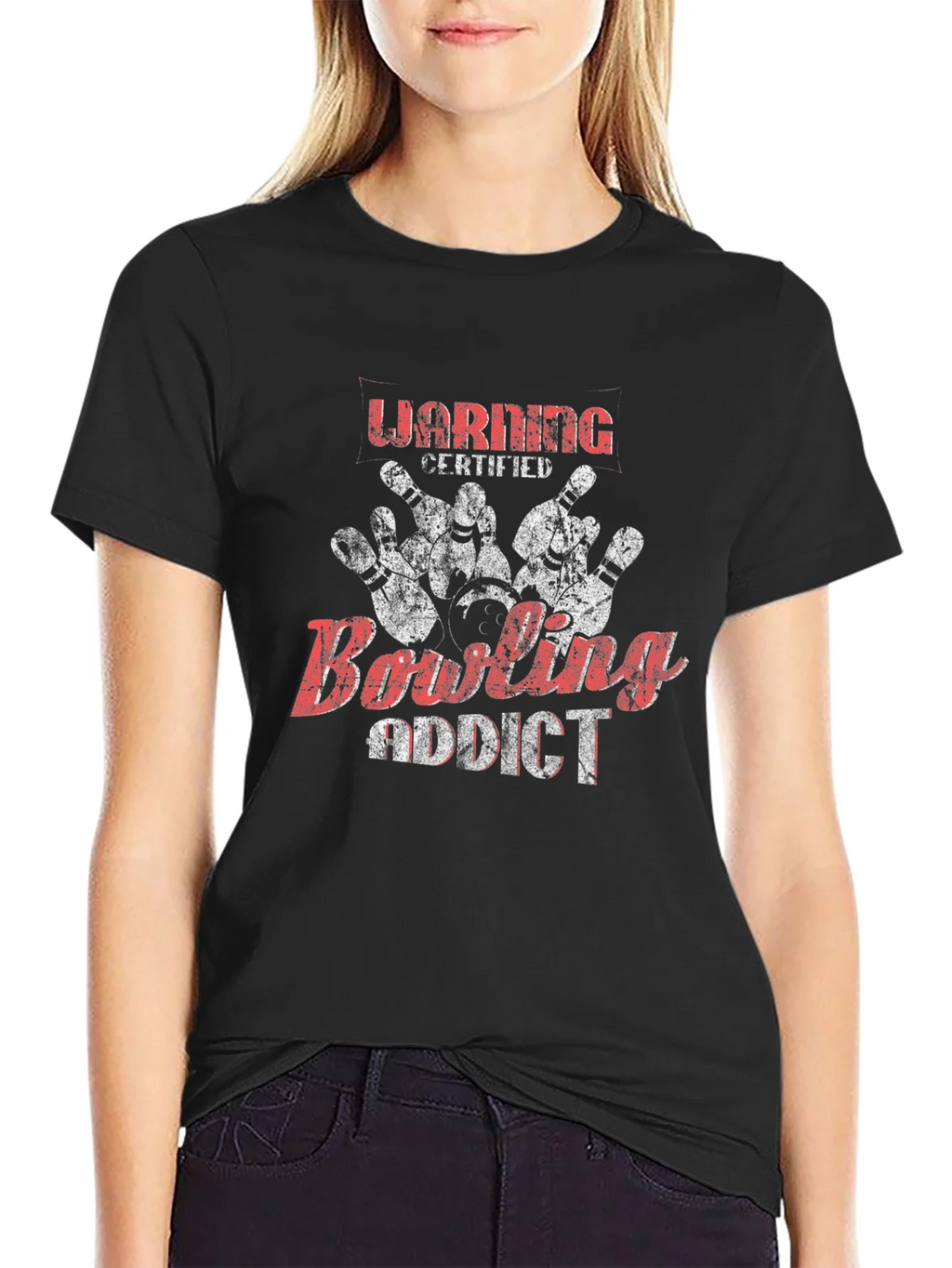 Bowling Addict Black T-Shirt product image 2