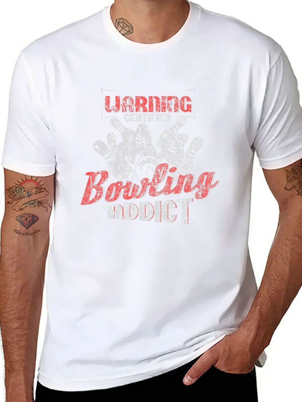 Bowling Addict Black T-Shirt product image 7