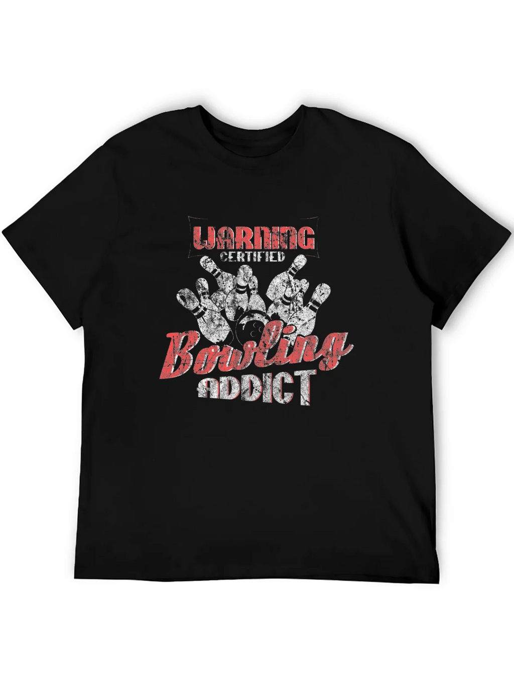 Bowling Addict Black T-Shirt product image 5