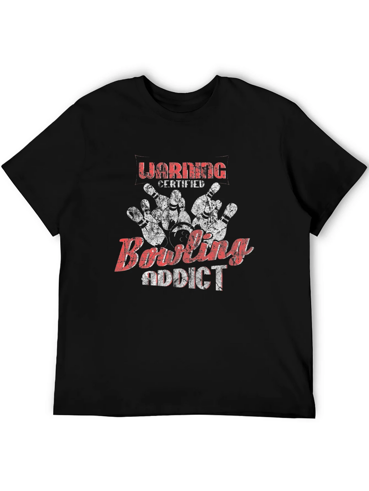 Bowling Addict Black T-Shirt product image 5