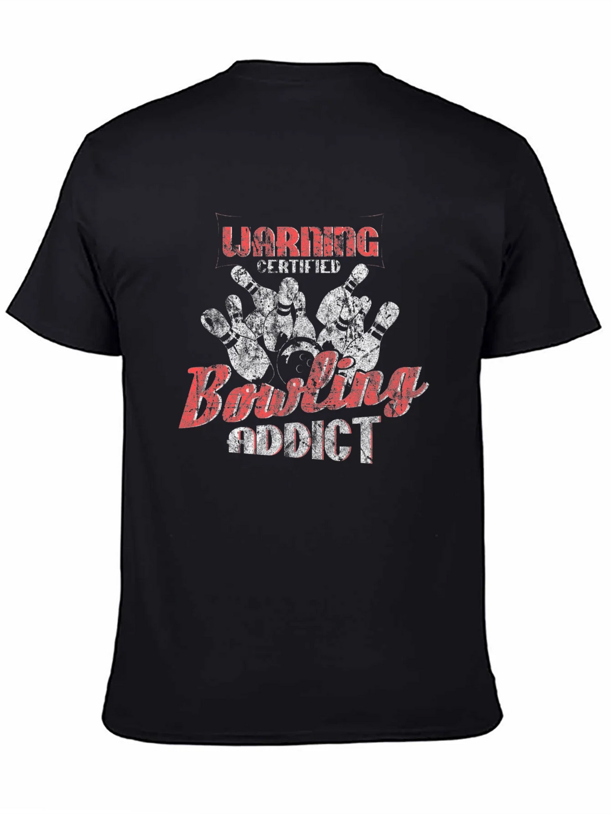 Bowling Addict Black T-Shirt product image 4