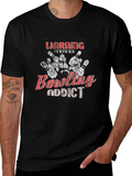 Bowling Addict Black T-Shirt product image 1