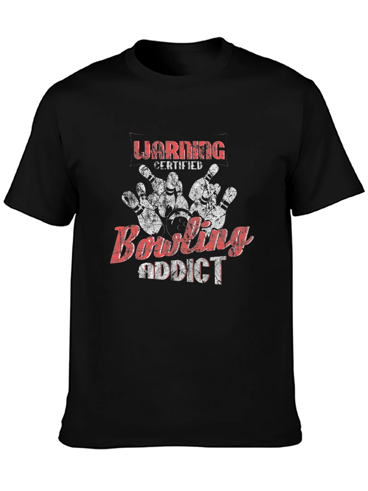 Bowling Addict Black T-Shirt product image 3