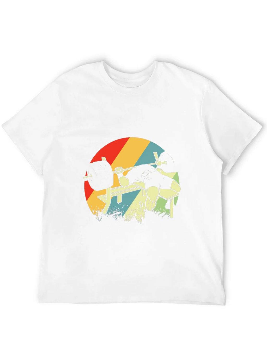 Retro Gym Bench Press Workout T-Shirt product image 11